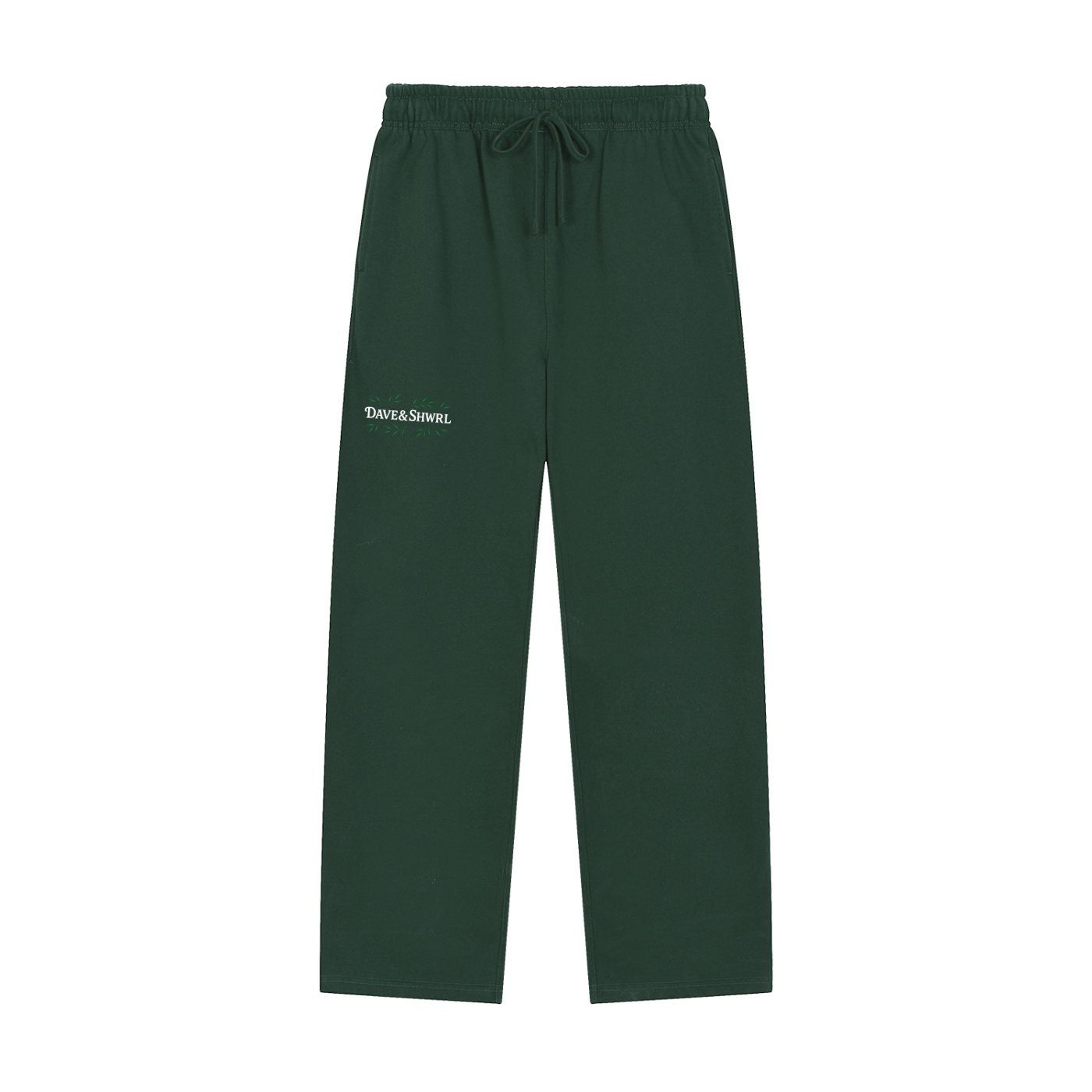 Solid Color Straight-Leg Sweatpants