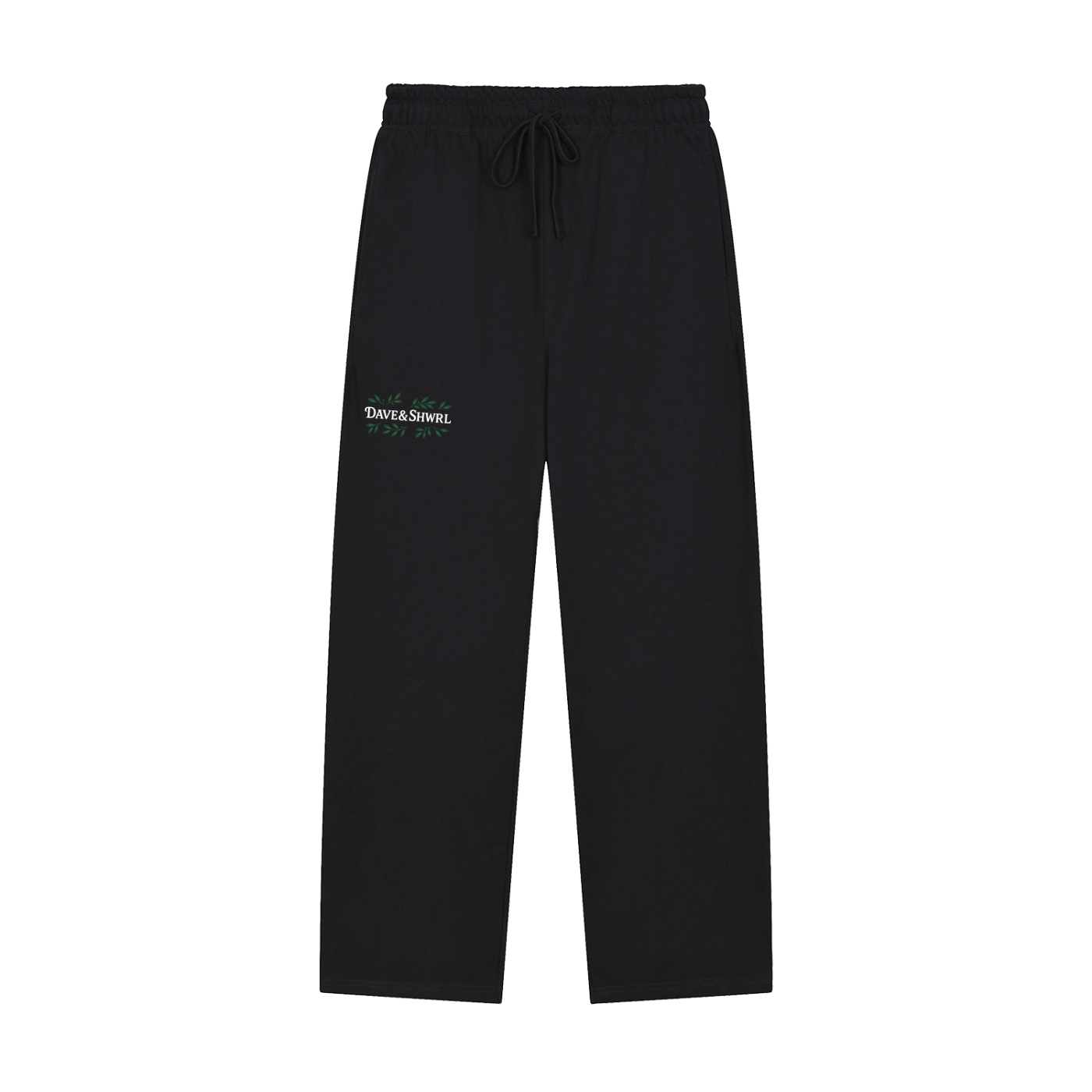 Solid Color Straight-Leg Sweatpants