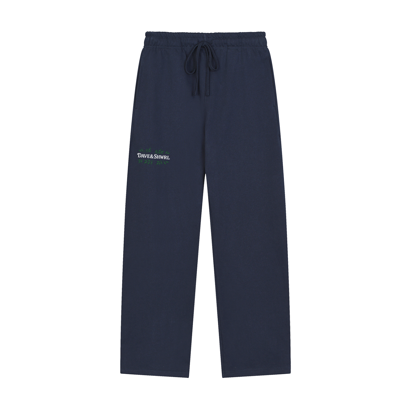 Solid Color Straight-Leg Sweatpants