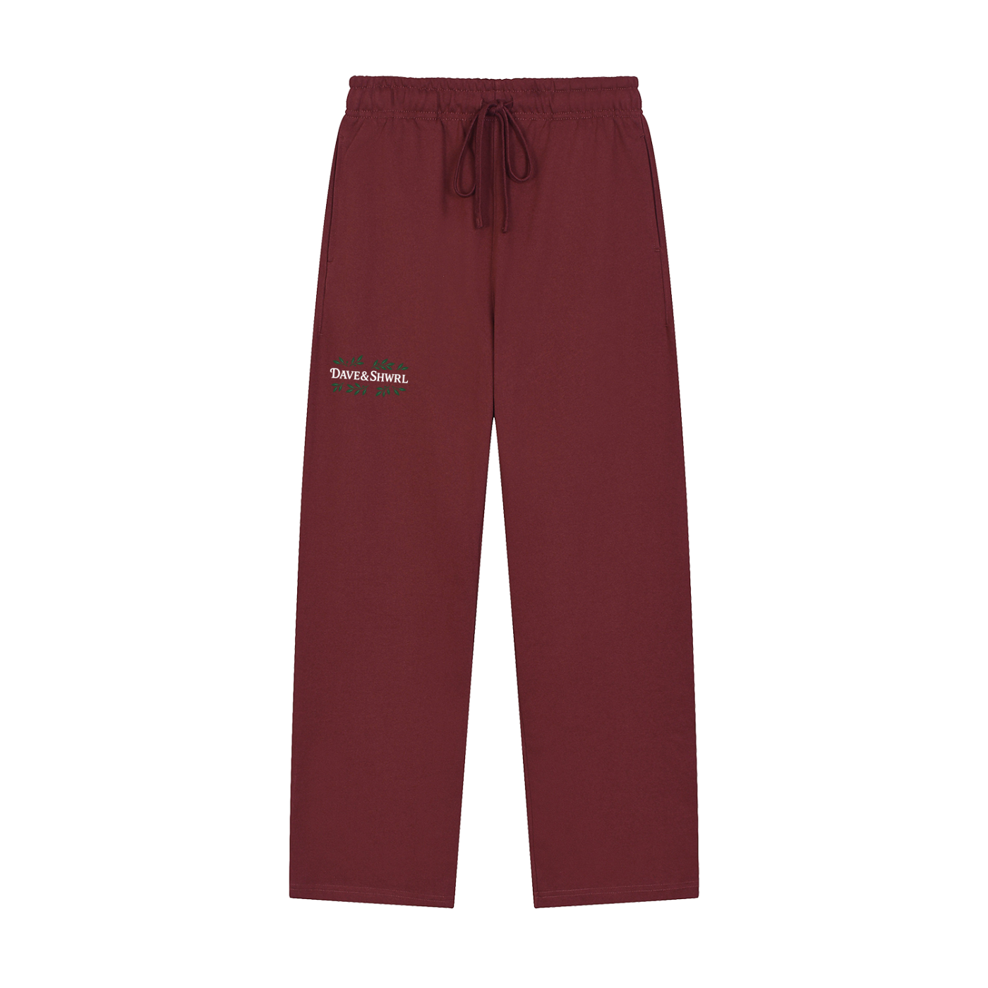 Solid Color Straight-Leg Sweatpants